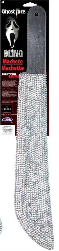 FUN WORLD - Armes bling GhostFace® assorties – Machette ou hachoir – Accessoires officiels – Frisson - Party Shop