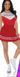 underwraps - Costume Adulte Cheerladear Rouge - Party Shop