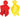 Creative Converting - Drapeaux de penalite (2) rouge et jaune - Football - Party Shop