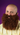 Big and curly beard for adults with elastic ear loops – available in white, black, grey, or auburn – perfect costume accessory for Halloween or cosplay - Funworld - Party Shop
