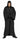 Adult black hooded robe costume – full-length, one size fits up to 6ft/200lbs – perfect for Halloween, cosplay, or spooky events.