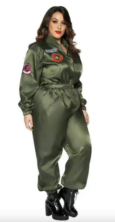 Leg Avenue - Costume Adulte - Combinaison De Vol Top Gun Pour Femme - Party Shop