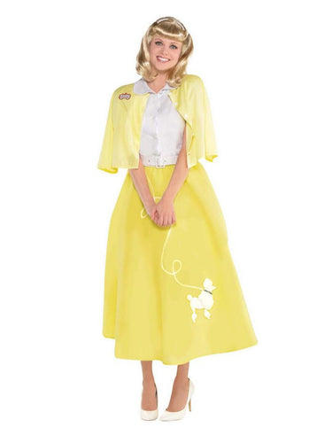 Amscan - Costume Adulte Sandy - Grease (Summer Nights-Jaune) - Party Shop