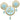 Creative Converting - Décorations Suspendues Avec Pompons (3) - Oh Baby Bleu (12 Po Et 8 Po) - Party Shop