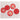 Amscan - Éventail En Papier 5" (5) Rouge - Party Shop
