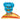 Killer bear mask in light blue for adults – plush and plastic scary Halloween accessory - Funworld -Party Shop