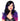 Leg Avenue - Perruque Allure Noir Et Mauve - Party Shop