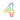 White birthday candle with rainbow border – festive cake decoration for kids’ parties, baby showers, and colorful celebrations - Unique - Party Shop