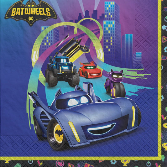 Amscan - Serviettes de table (16) - Batwheels - Party Shop