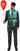Suitmeister - Pennywise IT men’s costume – creepy clown Halloween outfit with jacket, pants, and tie. Official Warner Bros IT movie costume. - Party shop