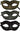 KBW Global - Venetian half mask in gold, black or silver – elegant masquerade accessory. Perfect for Halloween, Venetian balls, carnival, costume parties and theater – Party Shop