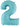 Betallic - Ballon Mylar Supershape - Nombre 2 Bleu Pastel - Party Shop