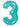 Betallic - Ballon Mylar Supershape - Nombre 3 Bleu Holographique - Party Shop