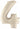 Betallic - Ballon Mylar Supershape - Nombre 4 Blanc Sable - Party Shop