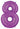 Betallic - Ballon Mylar Supershape - Nombre 8 Mauve - Party Shop