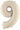 Betallic - Ballon Mylar Supershape - Nombre 9 Blanc Sable - Party Shop