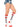 Leg Avenue - Bas Genoux Blanc Et Rouge "Cocktail" - Party Shop