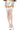 MUSIC LEGS - Bas Mi-Cuisse En Résille Auto-Fixante Blanche Avec Dentelle - Party Shop