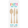 Unique - Lot de 12 Ustensiles en Bois - Party Shop