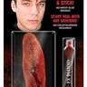 3D FX prosthetic of a large bloody gash – peel-and-stick, no glue needed, realistic Halloween or horror makeup effect for face or body - Cinema Secrets - Woochie - Party Shop