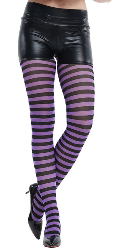 Bas collants rayés