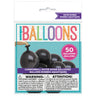 Unique - Ballons Bombes à Eau en Forme de Boulet de Canon Noir – 50 unités - Party Shop
