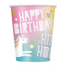 Unique - Verres en papier de licorne galaxie 9 oz (8) - Party Shop