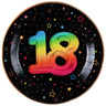 Santex - Assiettes 9Po (6) -  Multicouleurs 18 Ans - Party Shop
