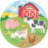 Assiettes 9po en paquet de 8 - Animaux de la ferme