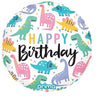 Prima - Ballon Mylar 18Po - Happy Birthday Dinosaure Pastel - Party Shop