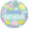 Prima - Ballon Mylar 18Po - Happy Birthday Rétro - Party Shop