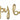 Anagram - Bannière Ballon mini Mylar lettre Or Blanc - Happy B-Day Script - Party Shop