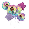 Anagram - Bouquet de 5 Ballons Mylar - Gabby'S Dollhouse - Party Shop