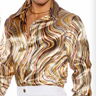underwraps - Chemise Homme Disco Brune - Party Shop