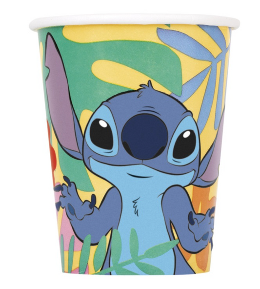 Unique - Verres en carton 9oz (8) Disney Stitch - Party Shop