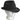 Chapeau Noir avec Rayures Blanches