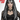 Adult's Long Black and Silver Goth Wig