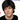 Men's short black wig