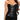 Black corset with studded straps and zipper for adults