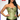 Green satin brocade corset with lace for adults
