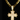Necklace with gold-plated rhinestone cross for adults