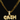 Adult silver cash necklace with rhinestones