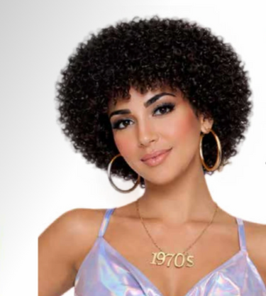 Short black Afro wig