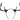 Black and Grey Antler Headband for Adults