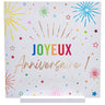 Santex - Décoration Table Bois Joyeux Anniversaire 20 x 4 x 20 cm | Party Shop - Party Shop