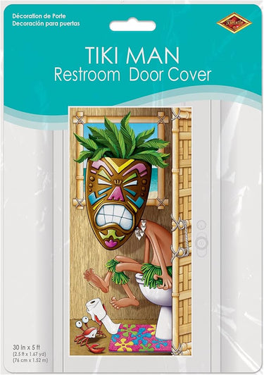 Beistle Co. - Décoration de Porte de toilette 76,2 cm x 1,5 m - Tiki - Party Shop
