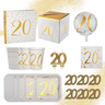 Santex - Ensemble de décorations de Fête -  Or et Blanc - 20 ans - Party Shop