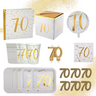 Santex - Ensemble de décorations de Fête -  Or et Blanc - 70 ans - Party Shop