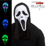 Ghost Face adult color change light up mask with shroud
