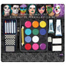 Colorful makeup kit with 12-color palette, crayons, glitter, sponge applicators, and mermaid stencil – perfect for Halloween or cosplay - FunWorld - Party Shop